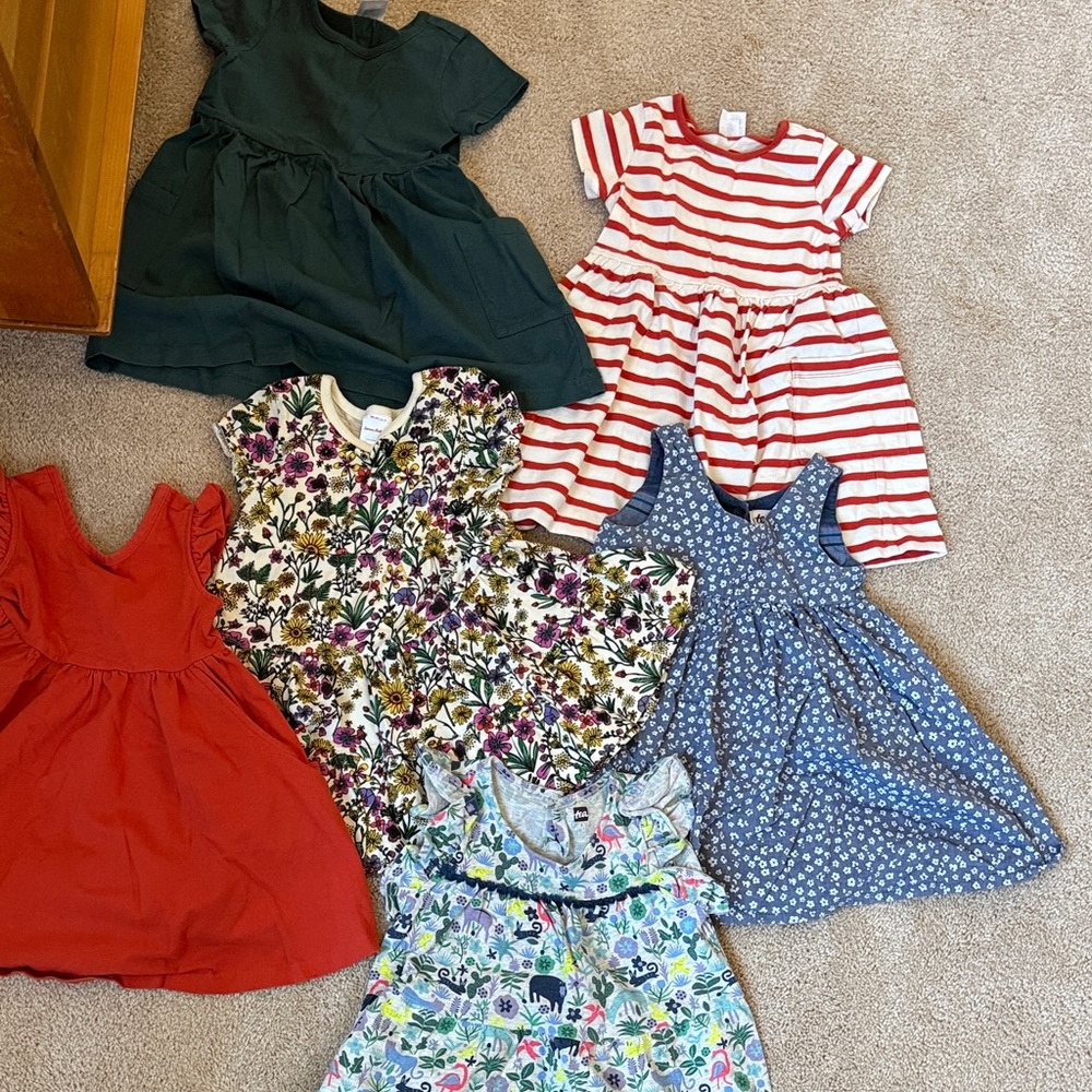 Hanna Anderson & Tea Collection dress bundle, size 3T